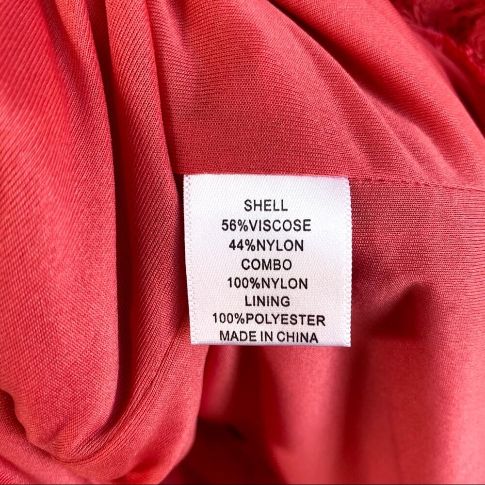 Adrianna Papell Coral Lace Dress Size‎ 6 Petite - Picture 6 of 7